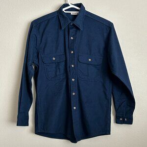 Five Brother Mens Soft Chamois Button Up Shirt Size L Blue Country Outdoors